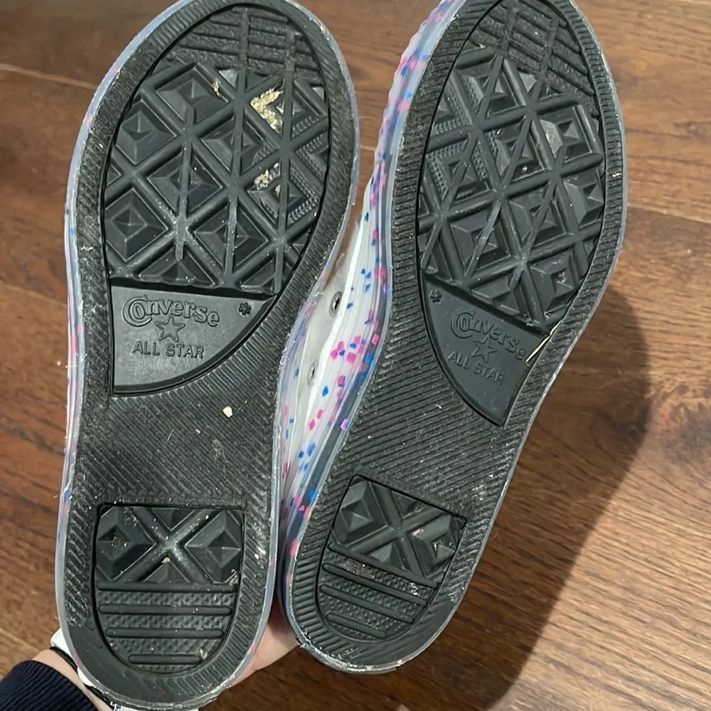 Girls Converse White Fabric Size 3